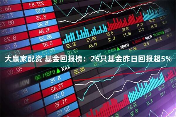 大赢家配资 基金回报榜：26只基金昨日回报超5%